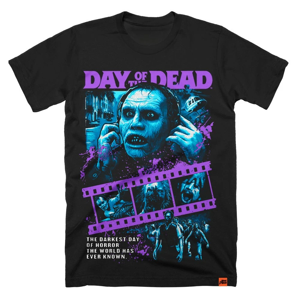 Day of the Dead T-Shirt Men Summer George A. Romero Zombie Horror Movie Graphic Short Sleeve Streetwear Loose Fit Horror Fan Tee