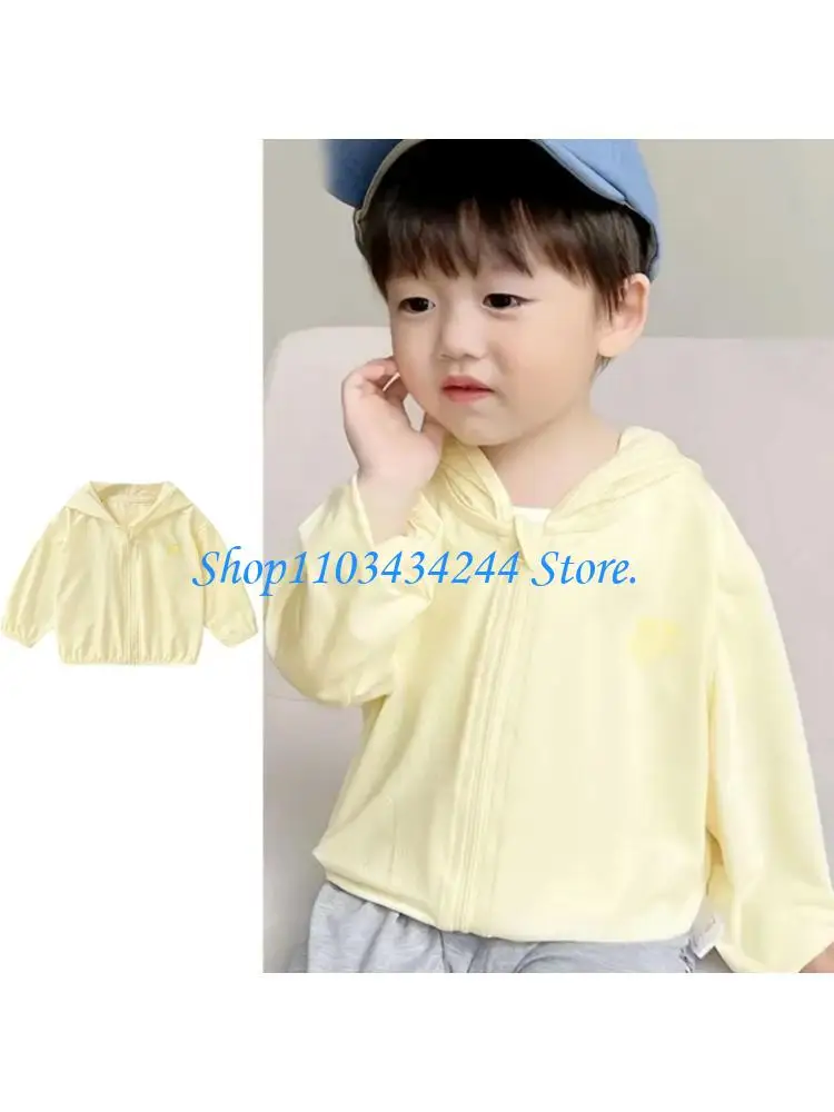  UPF50+ Kids Ice Silk Overcoat Soft and Breathable Sunscreen Clothing for Active Children Aged 6 Months to 5Y