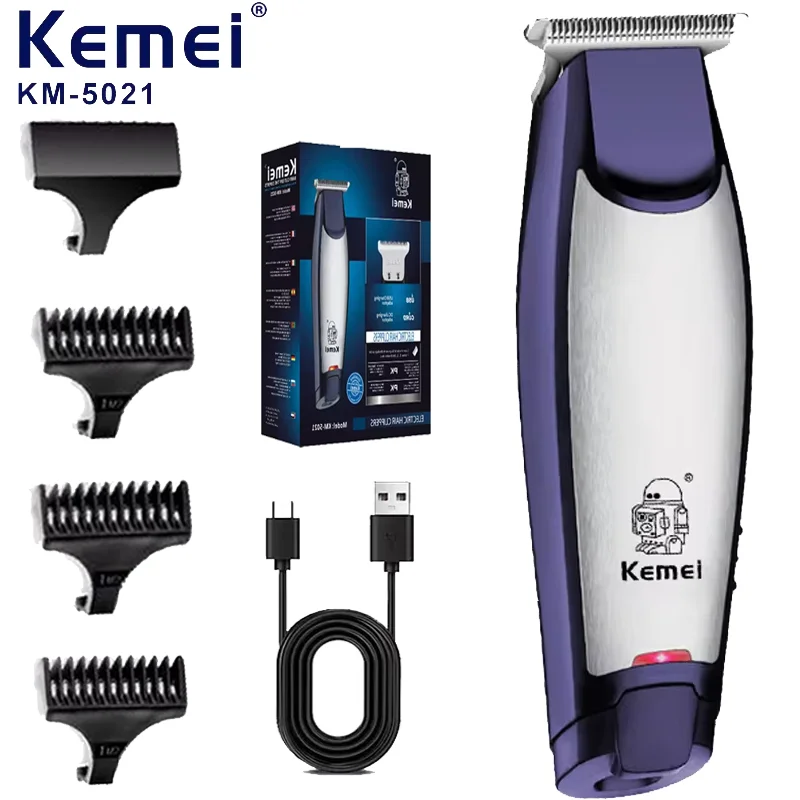 Kemei 5021 Hair Trimmer Electric Hair Clipper Rechargeable Razor Barber Hair Cutting Shaving Machine For Man Beard Shaver