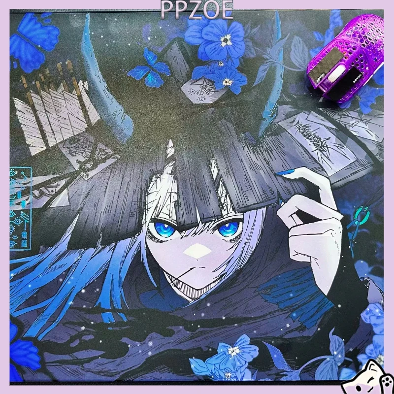 AbyssGaming Lanyu Anime Tempered Glass Gaming Mousepad, 490x420mm Large Ultra Smooth Speed Pad, for FPS Esports Gaming