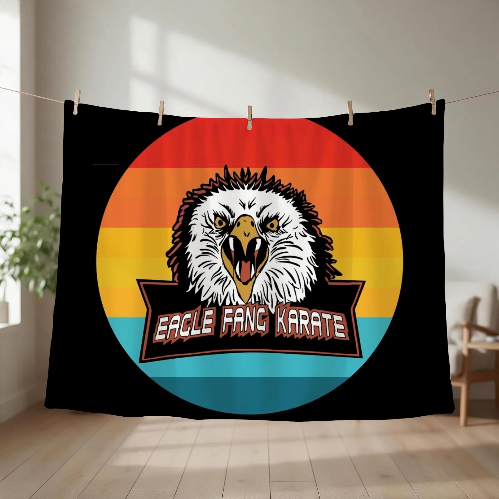 Eagle Fang Karate Classic T-Shirt Throw Blanket couch cozy soft plush fuzzy picnic outdoor blanket