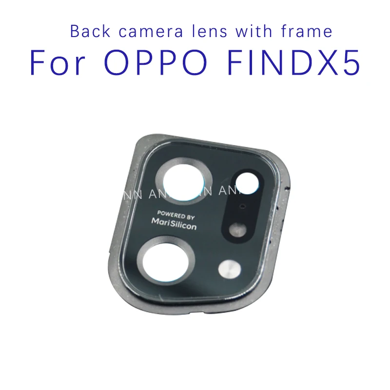 For OPPO Find X5 PFFM10 CPH2307 Rear Camera Lens Glass with Cover Back Camera Glass Lens Frame Holder Parts