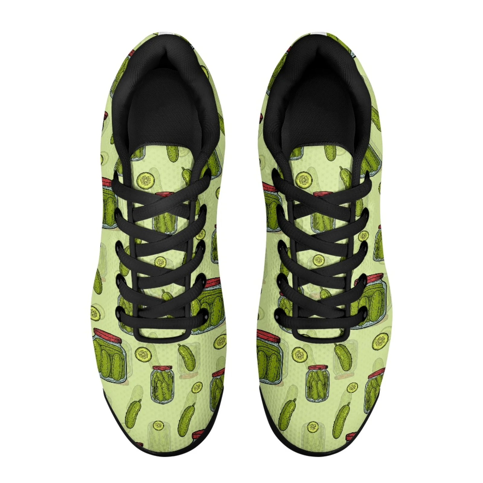 PENSTROLL Pickle Jar Print Gym Training Walking Shoes Mesh Air Cushion Sneakers Breathable Tennis Sneakers for Men