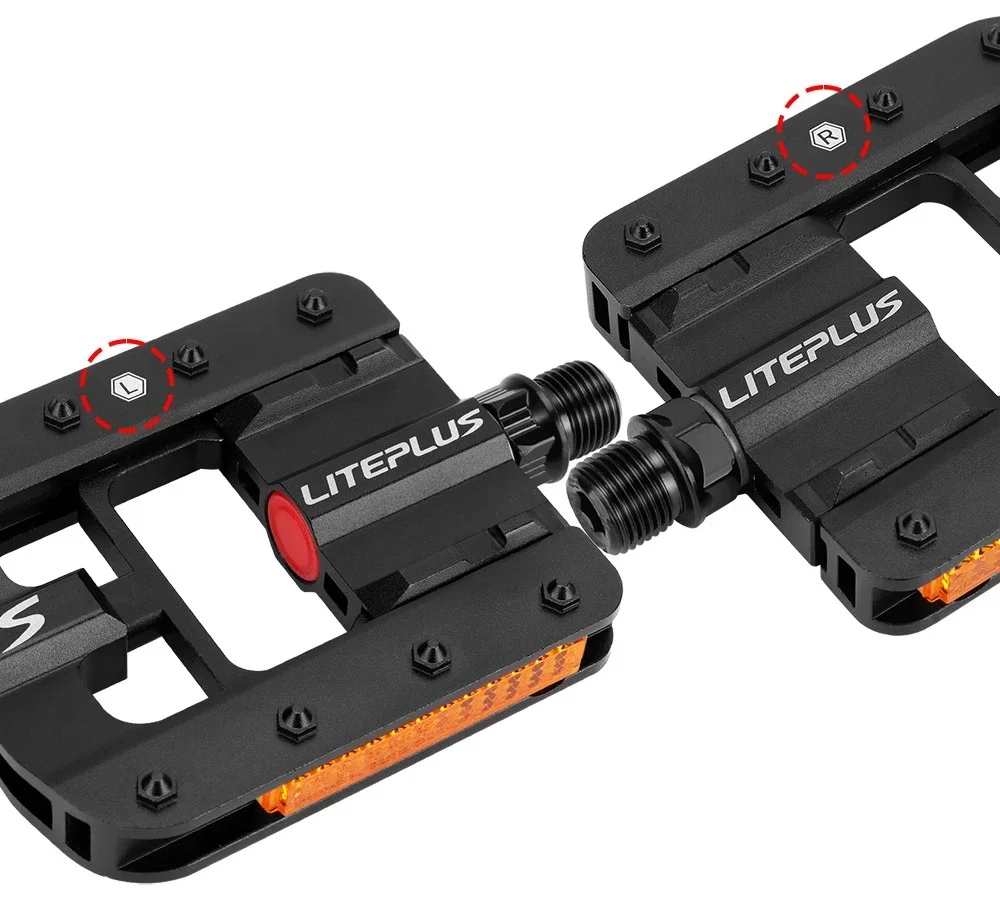 LITEPLUS Vollaluminium-Legierung Klappbare Fahrradpedale Rutschfeste Schnellklappbare Fahrradpedale BMX Fahrrad Klapppedale Fahrradteile – Detail 9