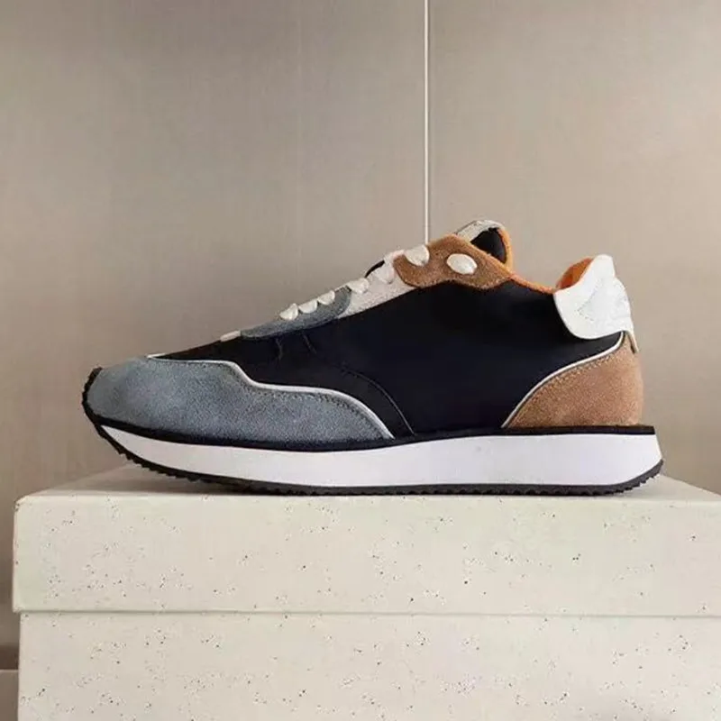 

2025 Новая модная мужская обувь из натуральной кожи для спорта и отдыха, дышащие универсальные туфли на толстой подошве с низким вырезом на шнуровке