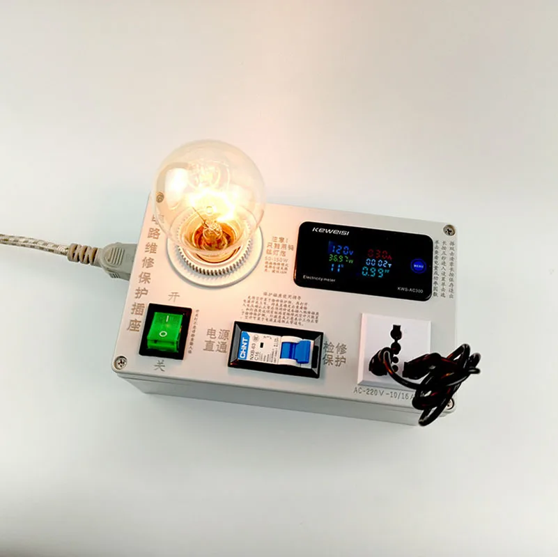 ポータブル電気メンテナンスプラグ,切り替え電源,誘導調理器,テレビ電源,ammeter,LEDテスト