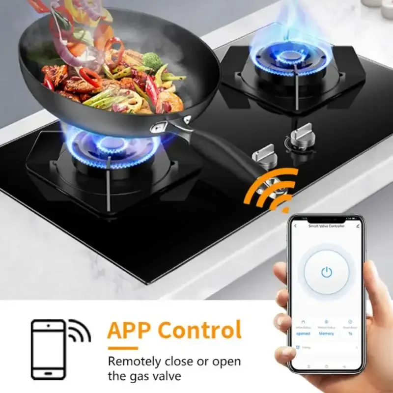 1 unidad de interruptor de Gas de fuga de agua con aplicación Smart Life, Control inalámbrico inteligente Tuya, controlador de válvula Wifi, Control por aplicación Smart Life