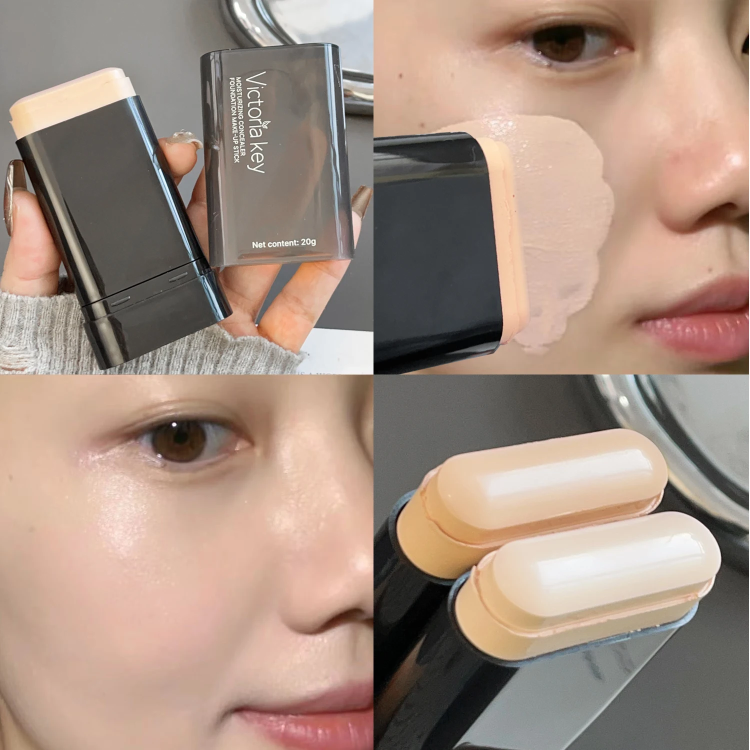 Velvet Eraser Foundation Stick Brightening Even Out Skin Tone Face Base Foundation Nourishing Oil-control Concealer Cosmetics