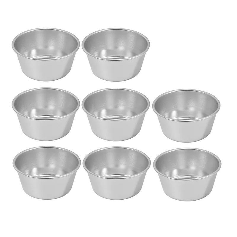 Neue 8-teilige individuelle Formen, Puddingformen, Tassen, Mini-Schokolade, geschmolzene Pfannen, antihaftbeschichtet, für Cupcakes, Kuchen, Kekse, Pudding