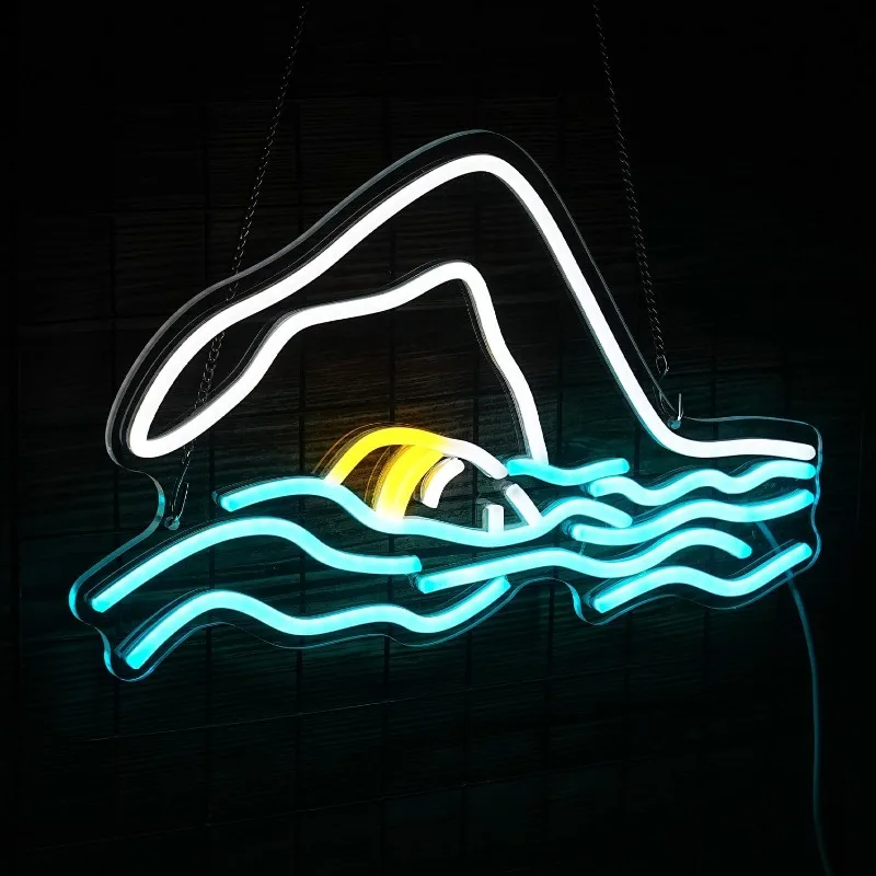 XM Swim Neon LED Cool Swim Wall Light Sign Can Be Dimmed for Gym Bar Men Cave Club Swimming Pool Wall Decoration Gifts CCC