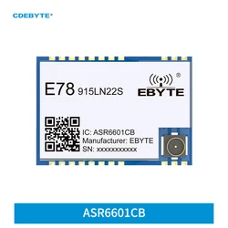 ASR6601 LoraWan 무선 모듈 915MHZ CDEBYTE E78-915LN22S(6601) 저전력 소비 ABP/OTAA IPEX/스탬프 구멍 22dBm 모듈