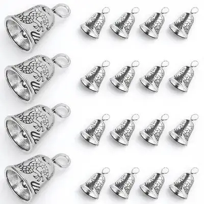 

20Pcs Small Mini Alloy Bells Silver Charms Jewelry Making Supplies Necklace Bracelet DIY Crafts Festival Decorations