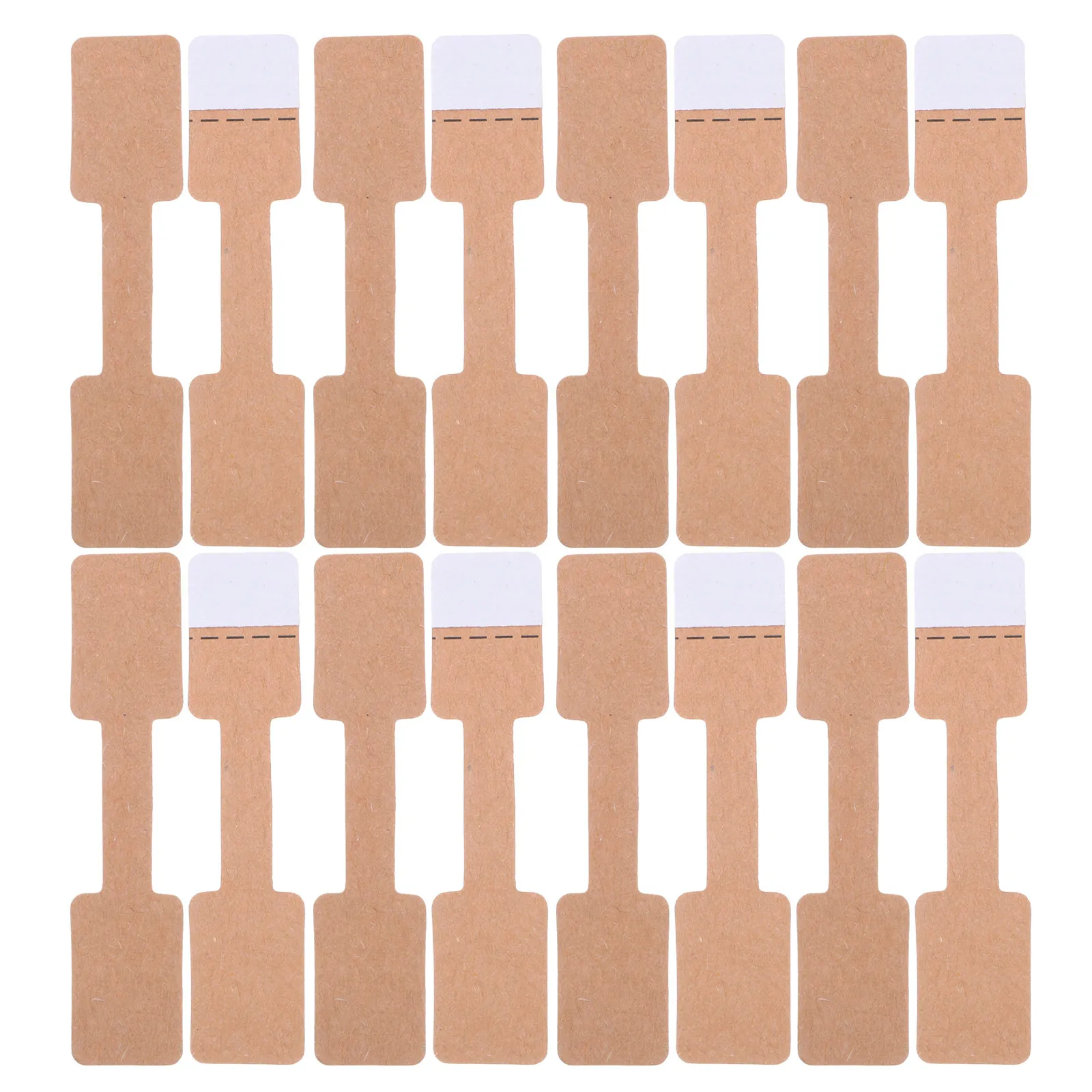 

300Pcs Jewelry Tags Brown Paper Stickers Writable Adhesive Labels for Jewelry Pricing Display Retail Craft Paper Blank Sticker