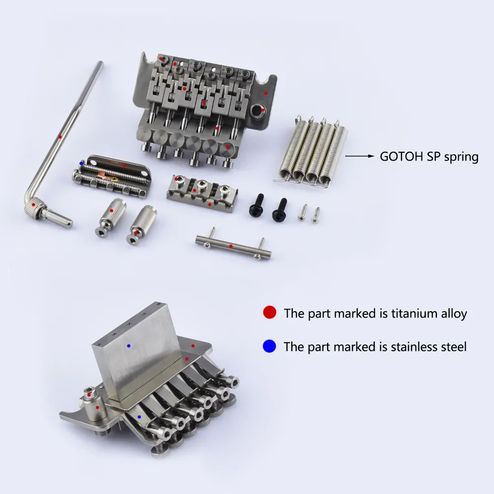 Titanium Alloy Tremolo System Bridge with Stainless Steel Block High Quality Guitar Bridge