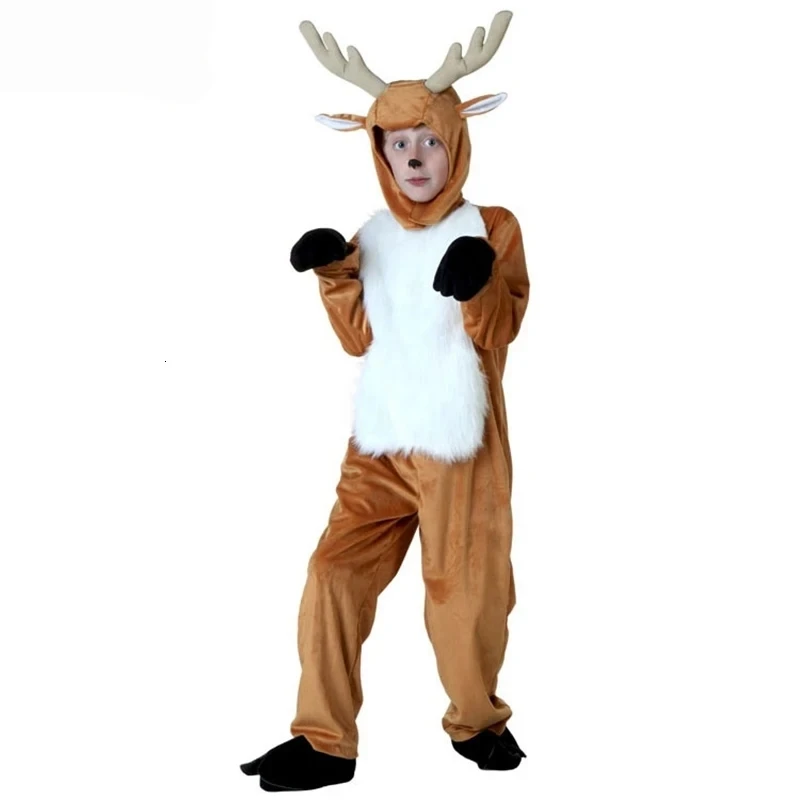 

Cozy Fawn Reindeer Deer Costume for Children Kids Toddler Boys Girls 2-12Y Unisex Halloween Purim Christmas Fancy Dress Umorden