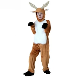 Cozy Fawn Reindeer Deer Costume for Children Kids Toddler Boys Girls 2-12Y Unisex Halloween Purim Christmas Fancy Dress Umorden