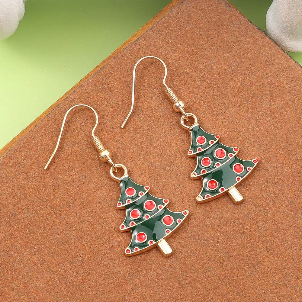 3/11/22 Buah Liontin Berbentuk Pohon Natal Enamel Hijau, Digunakan untuk Gelang DIY, Kalung, Anting, Aksesori Rantai Pergelangan Kaki