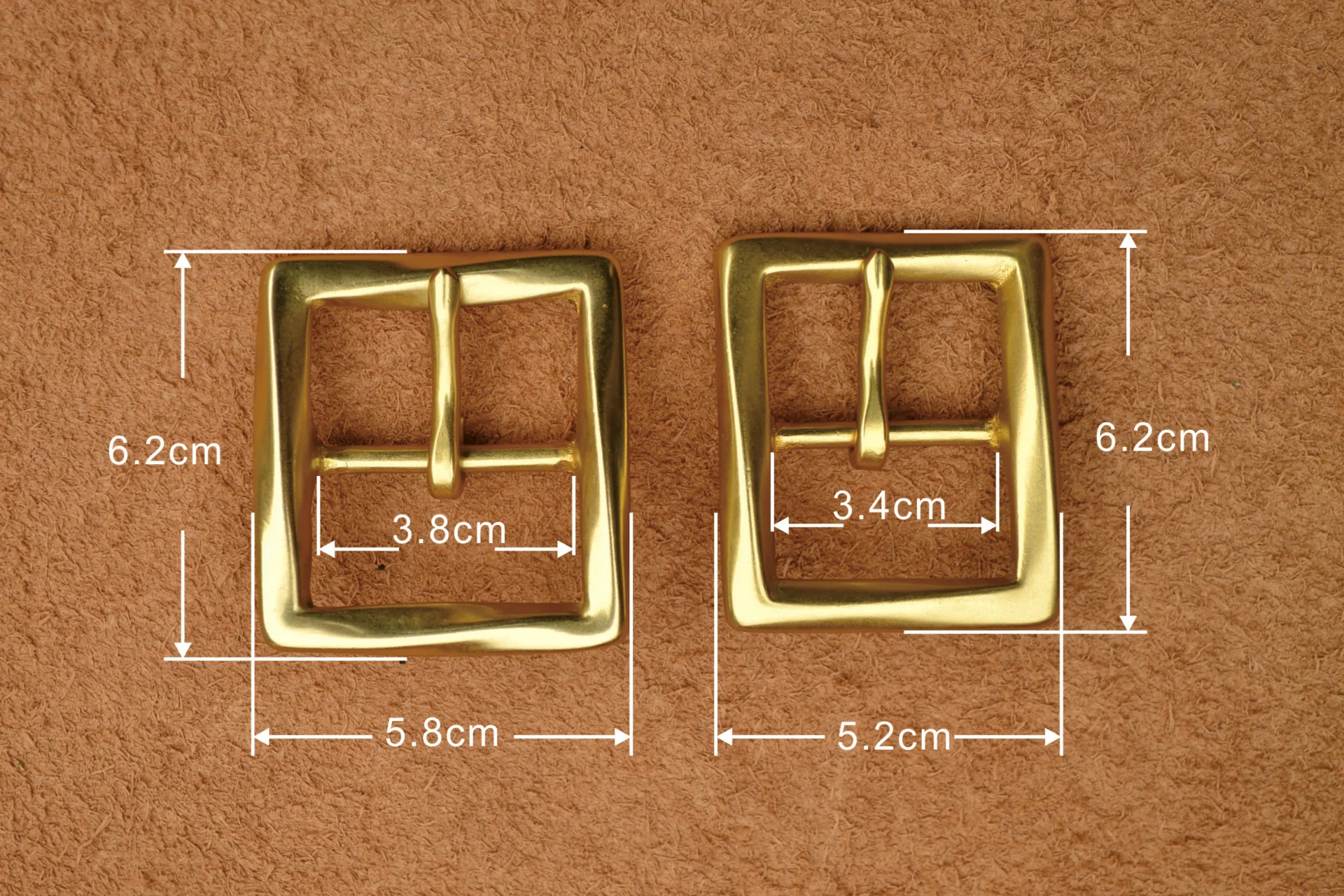 1pcs 34/38mm Brass Belt Buckles  Single Pin End Bar Buckles Fit Belt Leather Craft Jeans Parts DIY Accessories