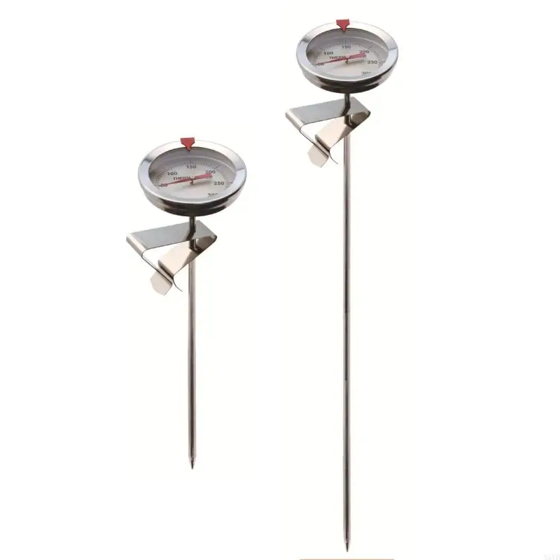 A5YD Cooking Thermometer for Deep Fry Stainless Steel Probe Fast Instant Read 0-300℃ Best for Turkey BBQ Grill