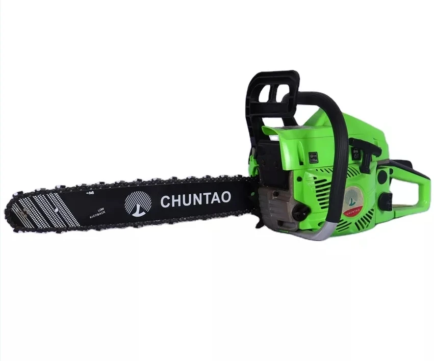 

High Quality Cheapest Heavy Duty 52CC Wood Cutting Machine Green Cut Chain Saw 2-Stroke Gasoline Chainsaw