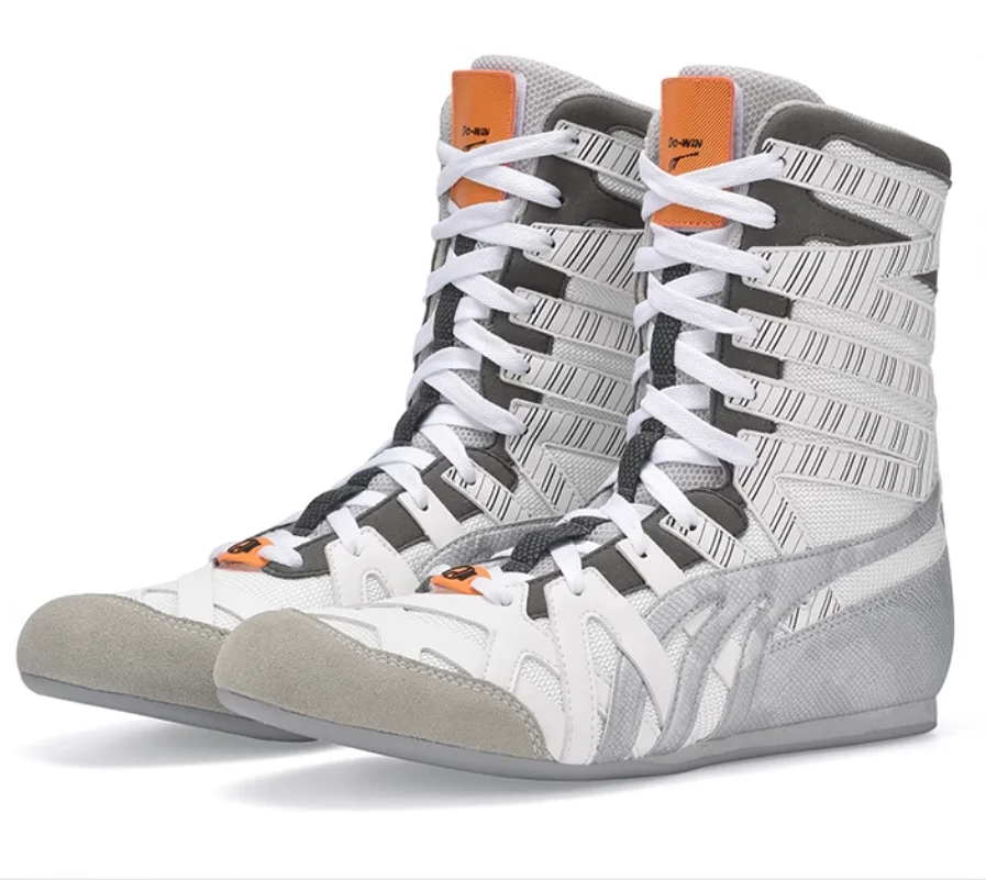 Professional Fighting Competition Sneakers Indoor Fitness Training High Top Wrestling Shoes High Topped Shoes