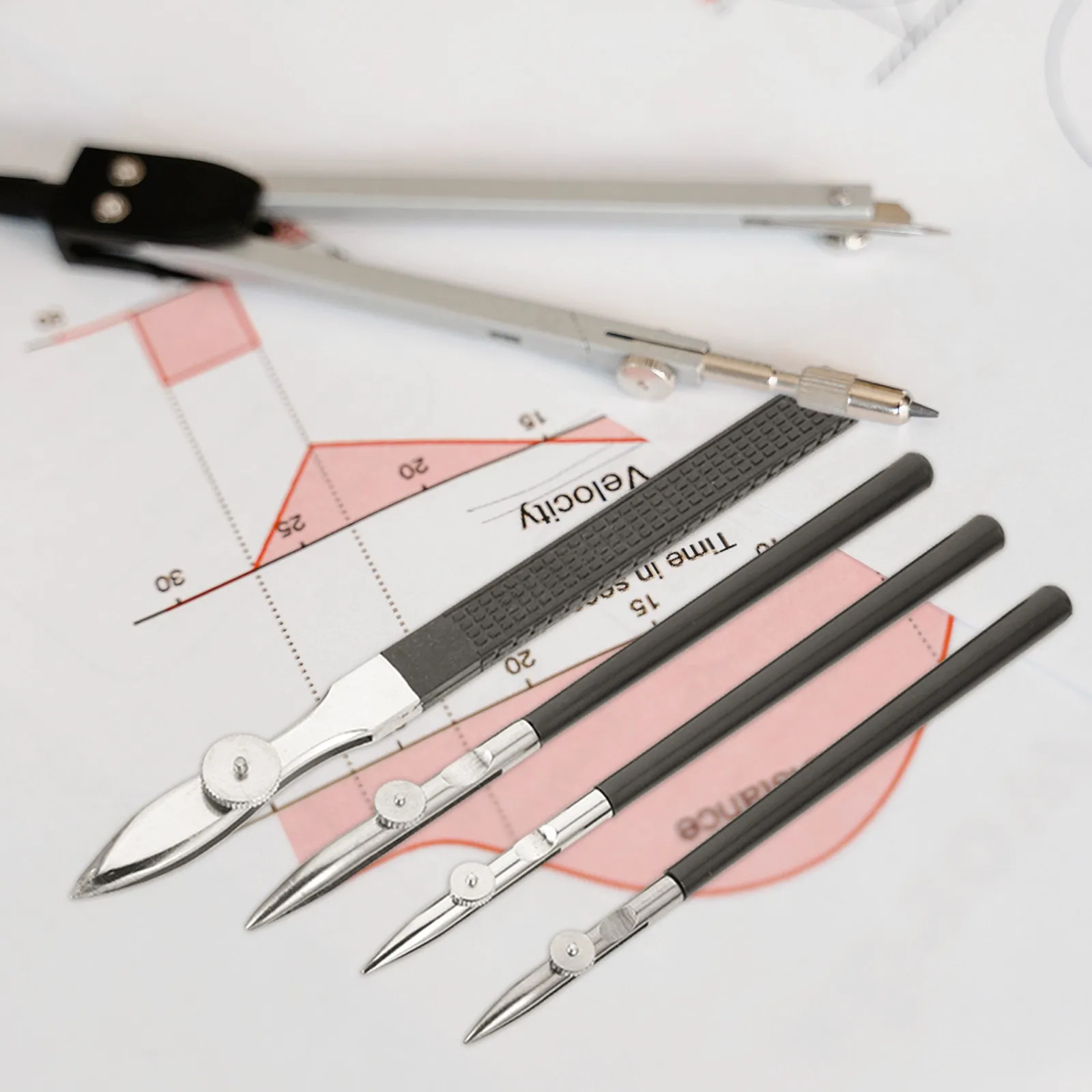 4Pcs Pen Set for Drawing Straight Borders Art Ruling Pens Fluid Ink Precision Drawing Tool for Painters Comic