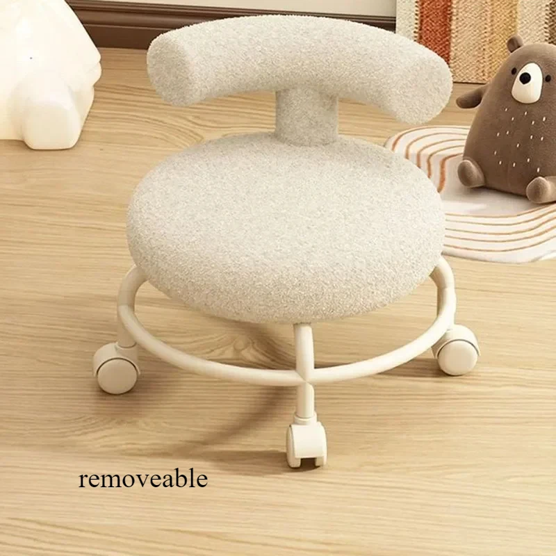 Kindergarten Child Chair Baby Low Household Kitchen Backrest Children's Stool Removable Round Sgabello Bambini Kids Furniture