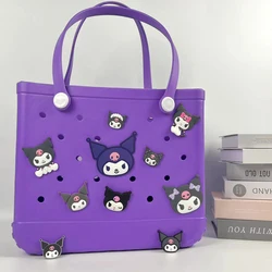 11 pezzi cartoon Kuromi series accessori per l'imballaggio da spiaggia all'aperto, il fai da te può essere abbinato a qualsiasi cosa