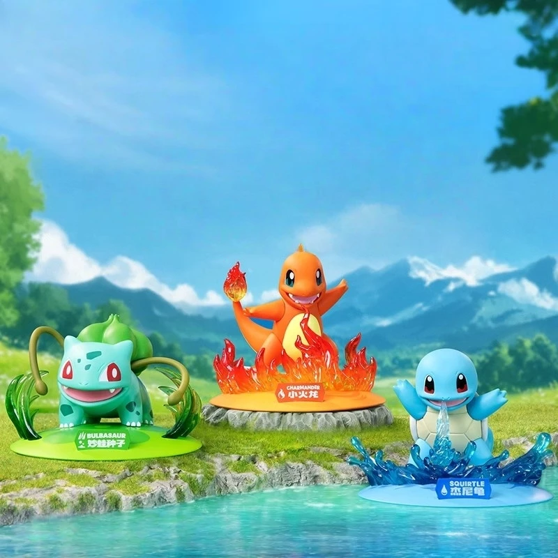 ポケモンフシギダネモデルヒトカゲ人形デスクトップ装飾ゼニガメ携帯電話ホルダー子供のおもちゃアニメーション誕生日ギフト