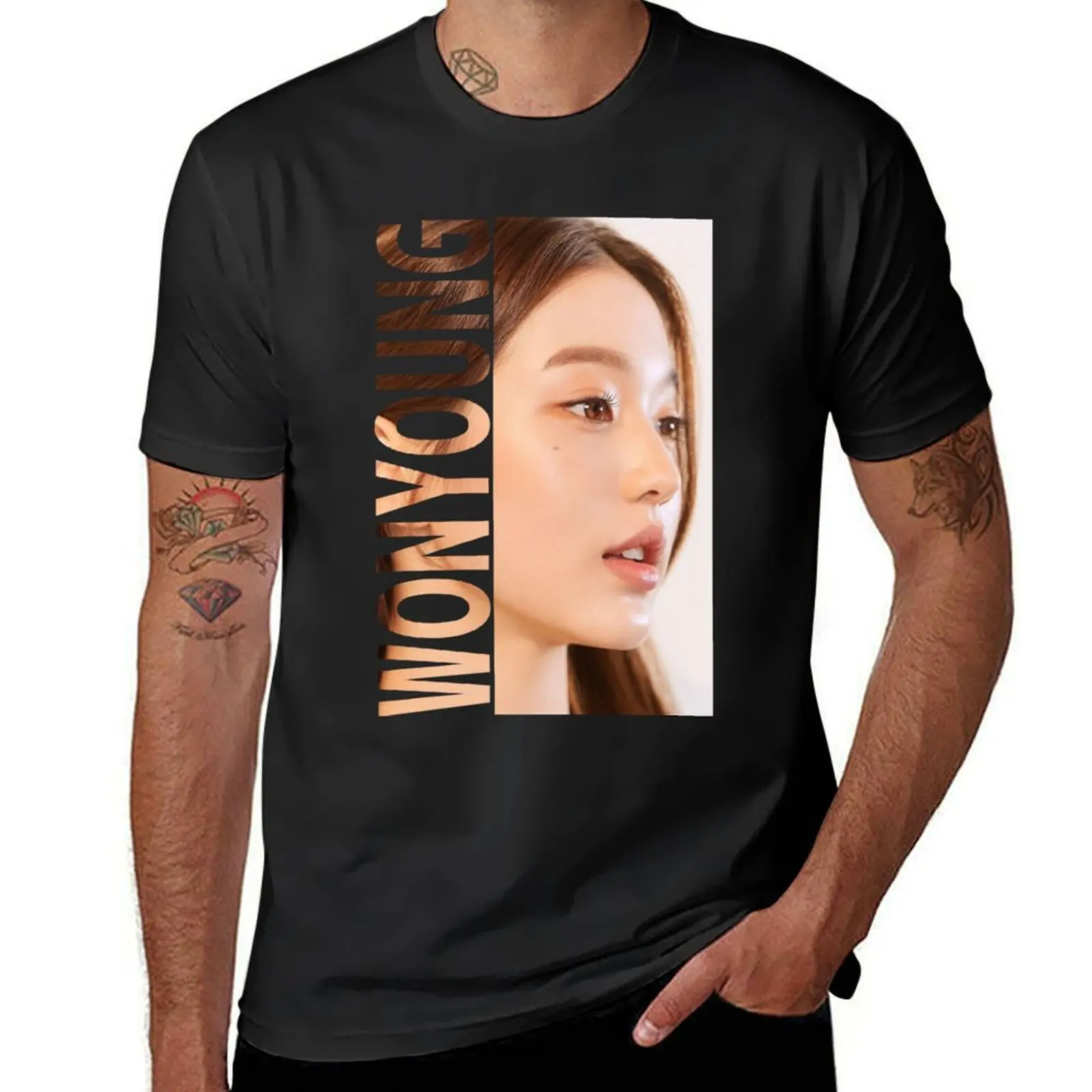

Wonyoung T-Shirt korean fashion vintage clothes mens funny t shirts