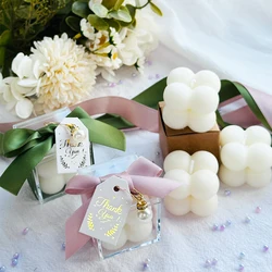 Vela de Aroma para invitados de boda, caja de regalo de recuerdo para Baby Shower, decoración de fiesta de revelación de género, 5/10/20 piezas