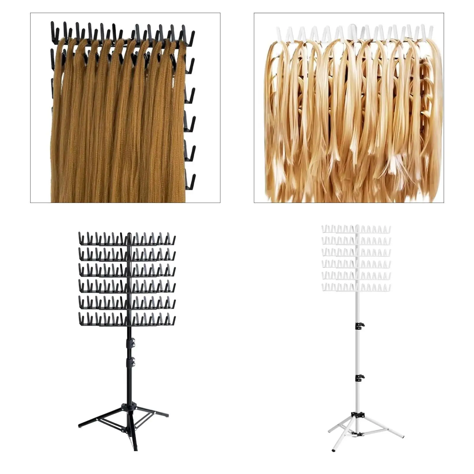 Ajustável trança cabelo Rack, trança Rack para cabeleireiros, 144 Pegs