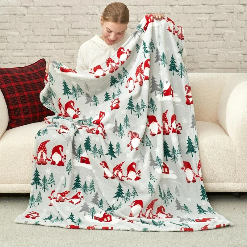 Christmas comfortable flannel blanketsuper soft blanket suitable for sofa and bedroom decoration