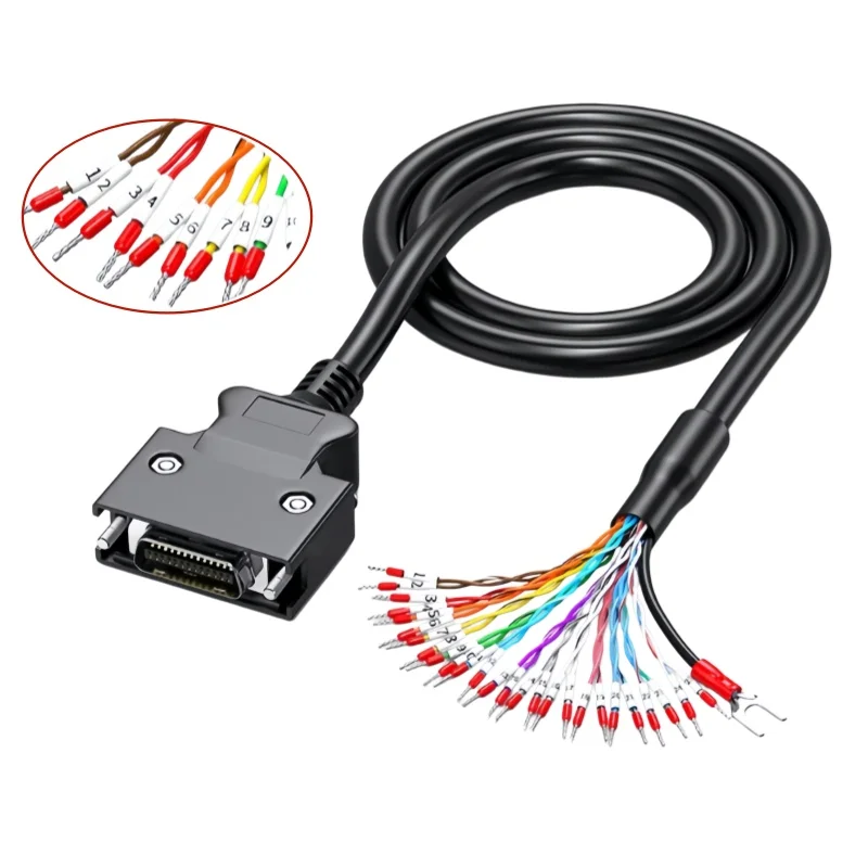 Industrial SCSI servo connection line CN20/CN26/CN36/CN50 Single-head terminal IO signal connection control line PLC.