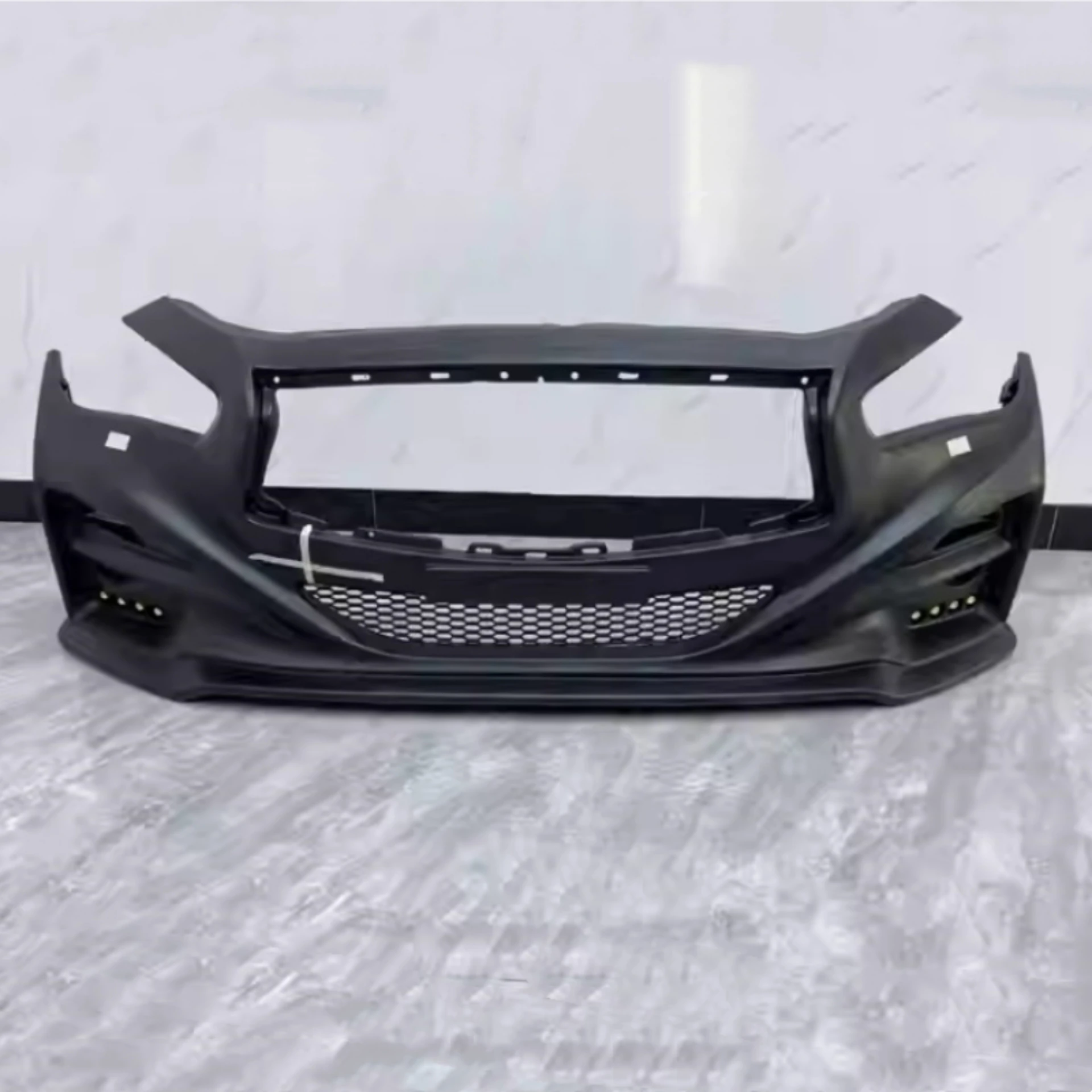 Unpainted Front Bumper Grille for Infiniti Q50 Q50L Modified New Style Bumper Mask Car Body Kit Accessories