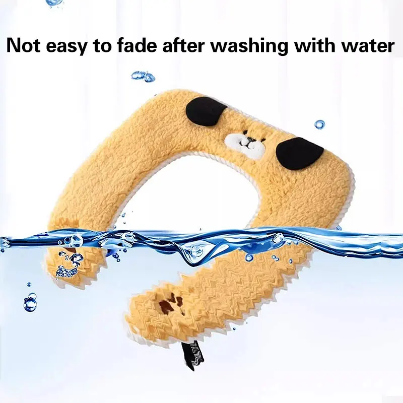 غطاء مقعد المرحاض، غطاء مقعد المرحاض السميك المنزلي، حشية مقعد المرحاض على طراز الخريف والشتاء، وسادة مقعد سميكة #5