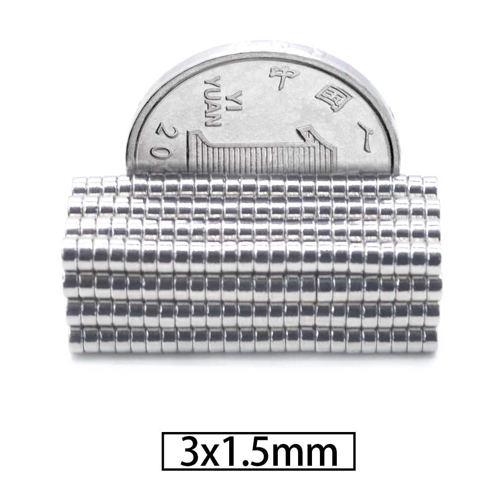 10-20000pcs 3x1.5mm Neodymium disc mini Magnets 3x1.5 N35 ndfeb Super Strong Permanent Magnet high quality 3*1.5 round magnet