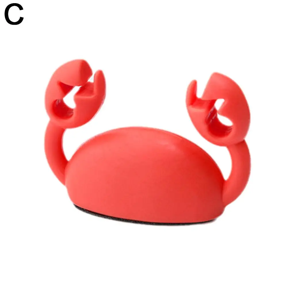 Cartoon Crab Cable Holder Desktop Silicone Cable Winder Wire Organizer Holder Clip di gestione del cavo per USB auricolare Organizer T3Q3