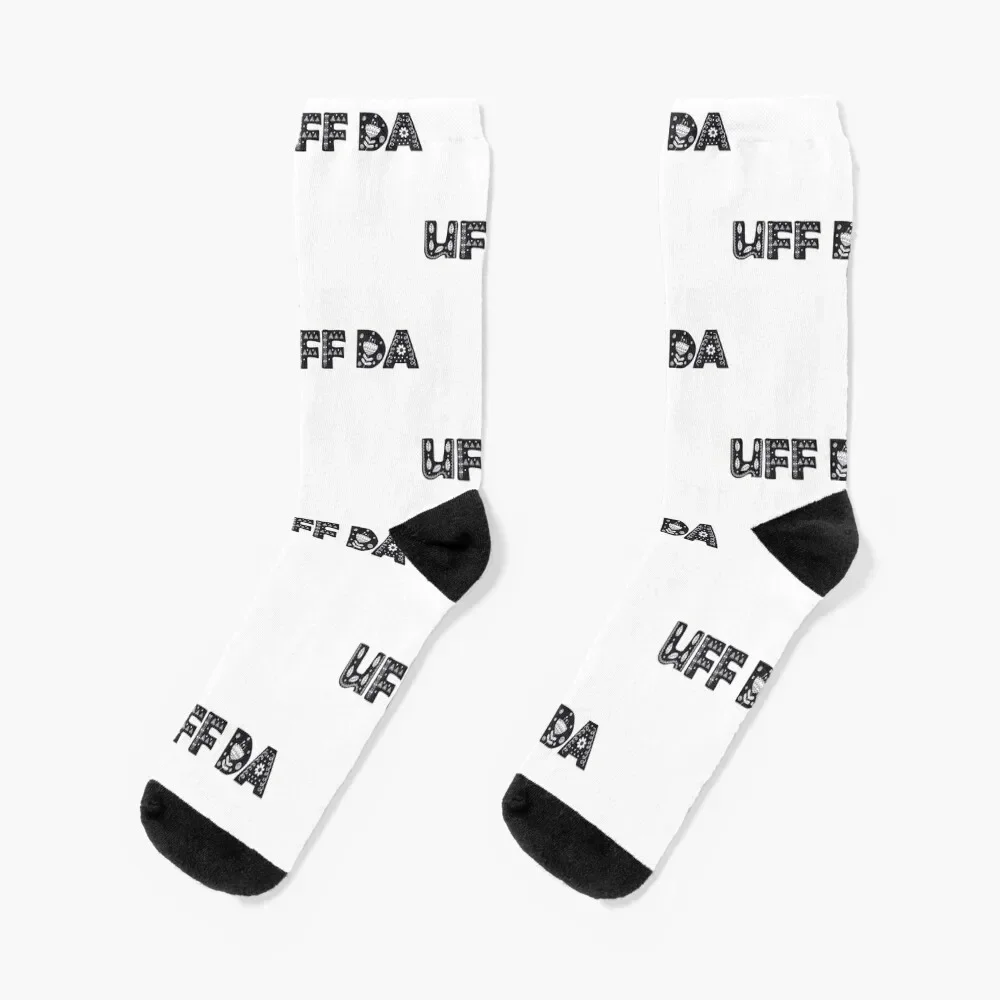 

Uff Da Norwegian Nordic Scandinavian Norway funny quote Socks short compression Man Socks Women's