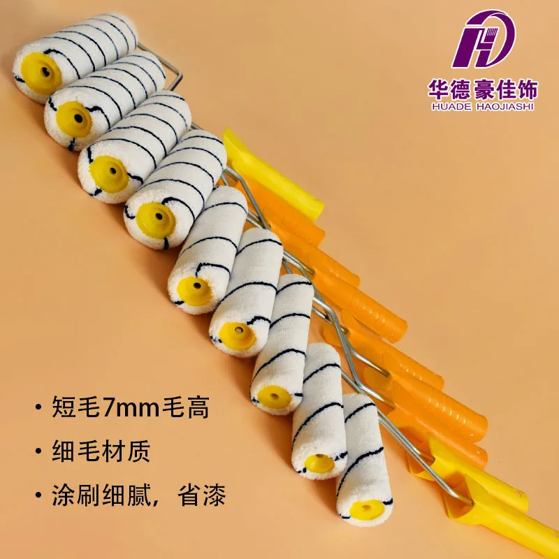 Escova de rolo de lã curta 4 polegadas 5 polegadas 6 polegadas 7 polegadas 8 polegadas 9 polegadas 10 polegadas fina lã látex pincel parede rolo escova