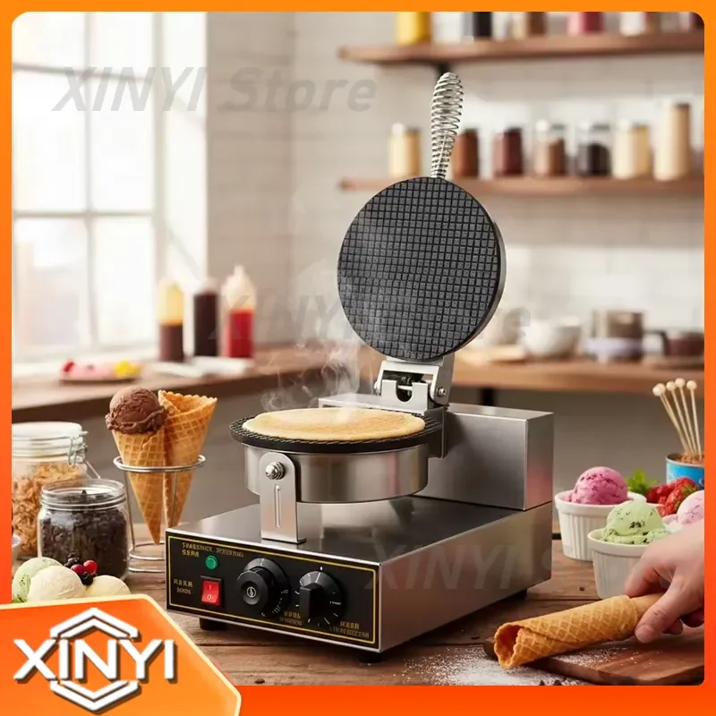 for Electric Egg Roll Cone Maker Commercial Cone Baker Machine Household Non-Stick Waffle Cones Bowl Maker Temperature Time