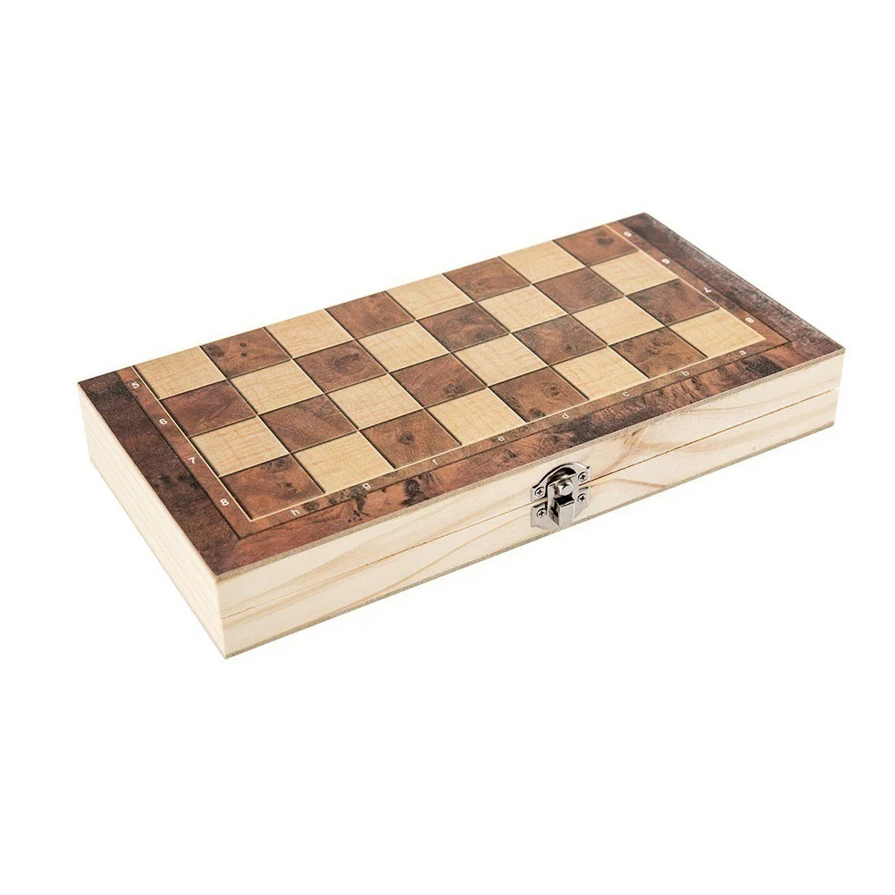 Checkerboard Three in One Chess Travel Portable Chessboard Wooden Magnetic Kids Checkers