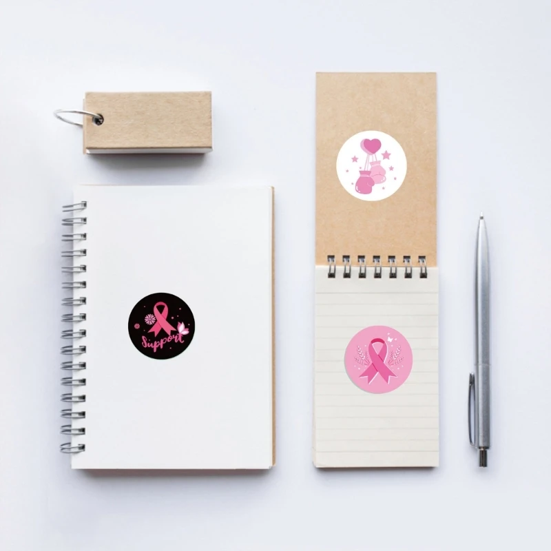 ملصق توعية بشريط وردي 96GE ملصق مزخرف للتوعية بسرطان الثدي