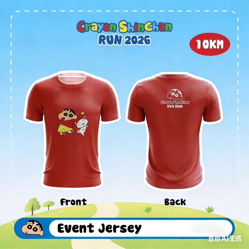 Camiseta Animada de Crayon Shin Chan, Último Modelo, para Hombres y Mujeres, Casual y Moderna para Adultos y Niños