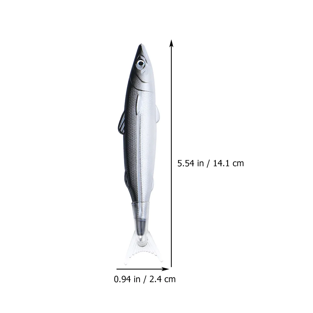 4-teiliger Cartoon-Kugelschreiber, Werbung, Auszeichnung, Fisch, Partygeschenke, Dosen, Kunststoffstifte, Angeldekorationen, Korb, Kugelschreiber, haarig