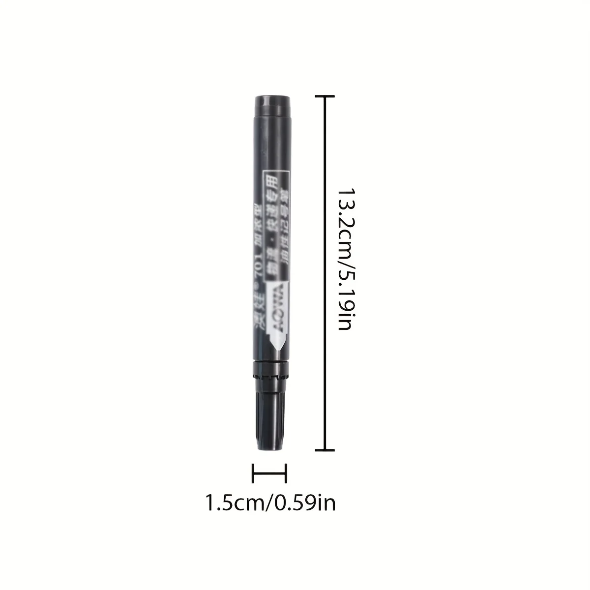 10/50pcs Black Waterproof Markers, Large Capacity Oil-Based Non-Fading Thick Tip Suitable for Logistics Multi-Purpose Use image 4