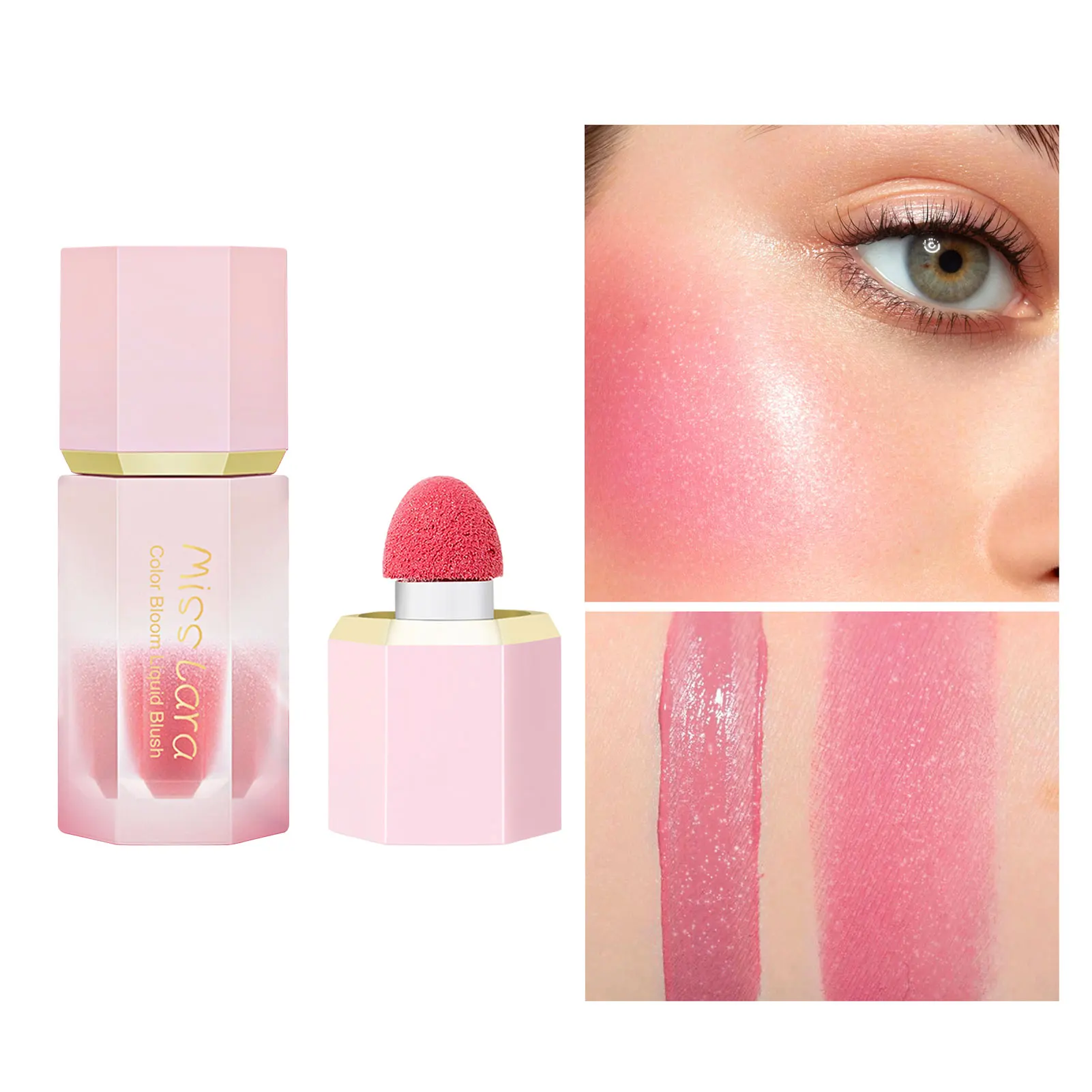 New Liquid Cheek Blushes Facial Nourishing Blushes Gel Cream Natural Waterproof Multi-purpose Eye Shadow Contouring Makeup