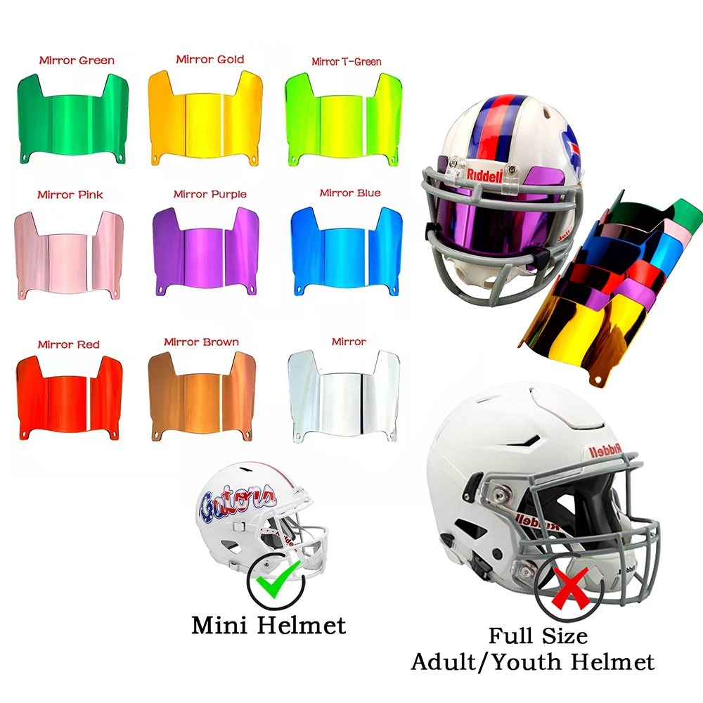 Mini-Football-Helm-Auge mit Chromspiegel-Sichtschutz: Perfekte Ergänzung für deinen Mini-Helm