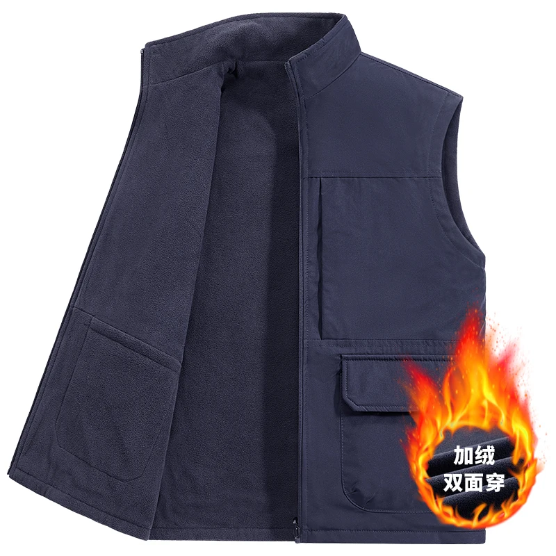 Workwear men's fishing jacket, middle-aged worker's work jacket, middle-aged fishing suit vest