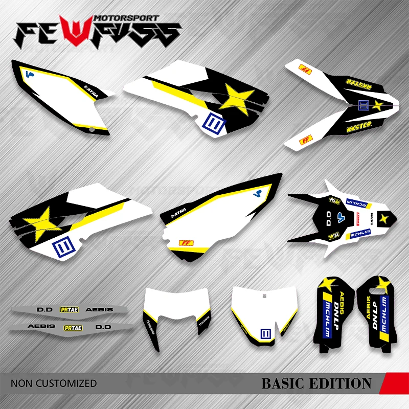 

Fewfuss Motorcycle Graphics Decals Stickers Kits For Husqvarna TC FC 2014 2015 TE FE 2014 2015 2016 Number Name Custom